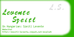 levente szeitl business card